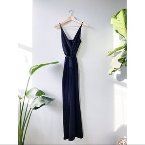 Black Spaghetti Strap Tie Waist Jumper Romper